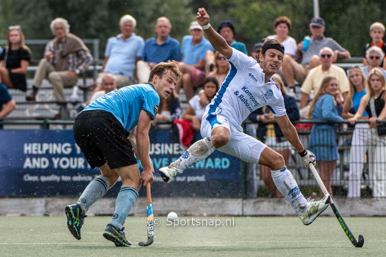 Karst Timmer en Bram van Battum tijdens HGC H1-Kampong H1 in Den Haag