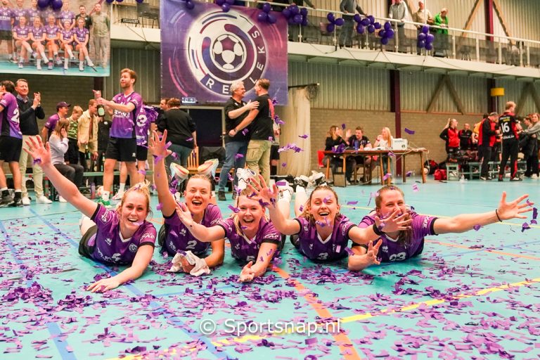 Rijswijk, 20240309 Zaalkorfbal Refleks - Fiducia, Refleks kampioen na winst met 26-20