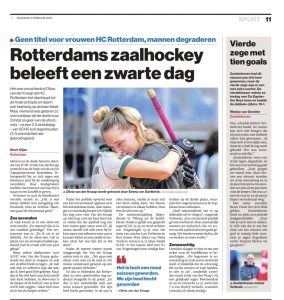 AD Rotterdams dagblad, zaalhockey NK finale